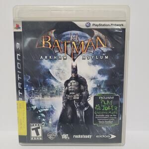Batman: Arkham Asylum (Sony PlayStation 3, PS3 Game 2009) With Manual PRE-OWNED